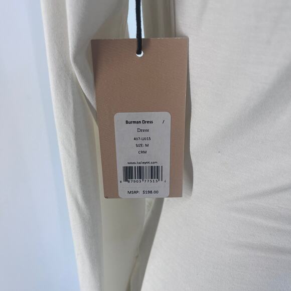Bailey 44 Burman Dress in To Be Me Crème Long Sleeve Halter Sz Medium NWT - Picture 2 of 10
